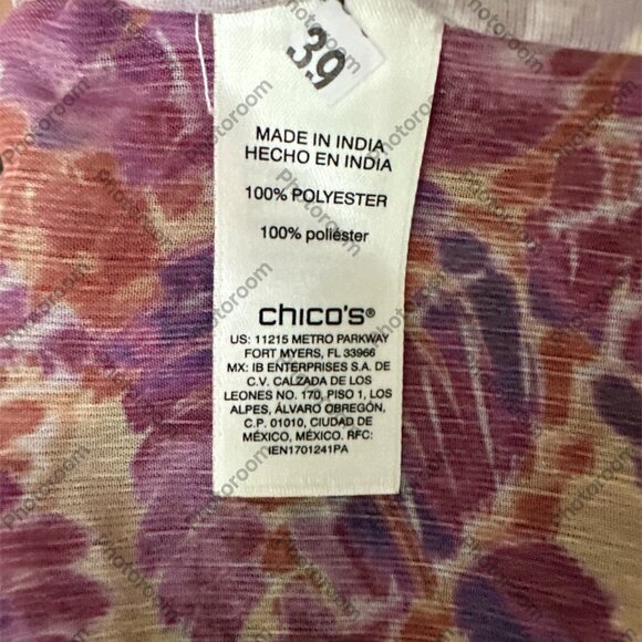 Chico's Size 1 Multicolor Sheer Kimono - Picture 3 of 7